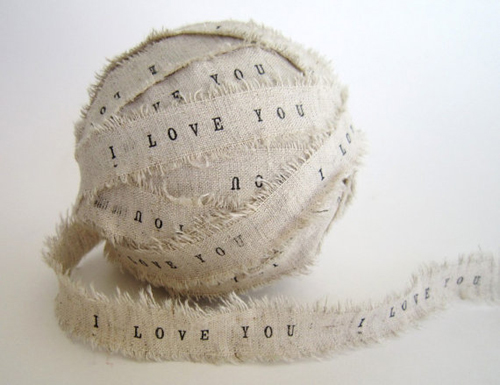 personalized linen ribbon