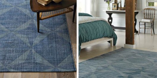 Washed Hexagonal Tile Printed Dhurrie