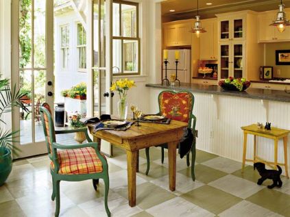 Golden Olive and Tobacco Brown - Dining Room Golden Olive and Tobacco Brown - Dining Room