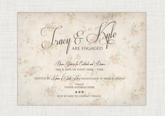 The Wedding Shop - Fruity Floral Engagement Party Invite