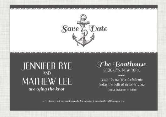 Nautical Love - Anchor Save the Date