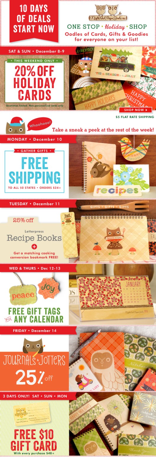 10 Days of Sales, What a Hoot!