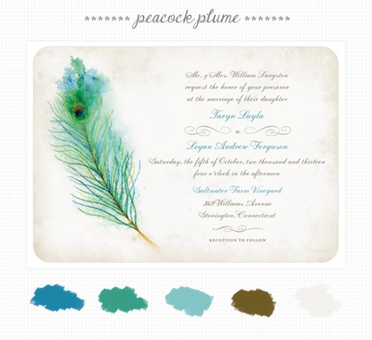 Invite Inspirations: Peacock Plume