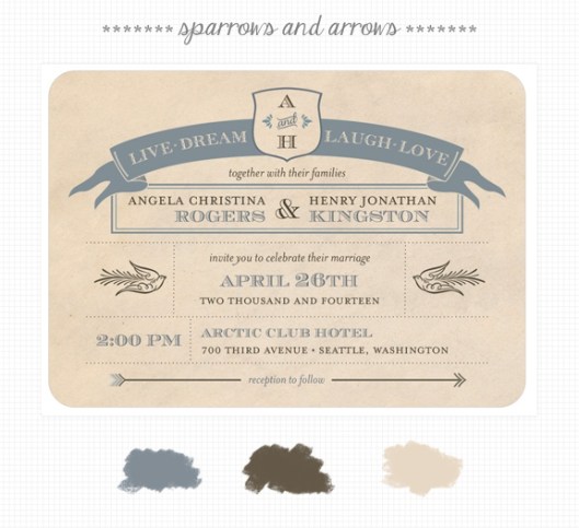 Invite Inspirations: Sparrows and Arrows