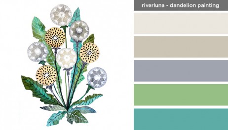 Art Inspired Palette: Riverluna-Dandelion Painting