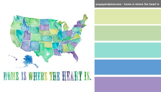 Art Inspired Palette: Poppyandpinecone-Home is Where the Heart is