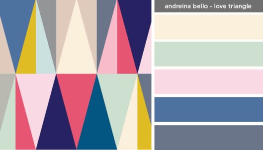 Art Inspired Palette: Andreina Bello-Love Triangle Art Inspired Palette: Andreina Bello-Love Triangle