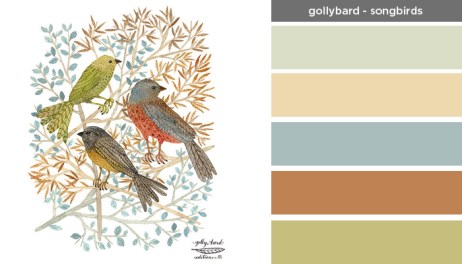 Art Inspired Palette: Gollybard-Songbirds Art Inspired Palette: Gollybard-Songbirds
