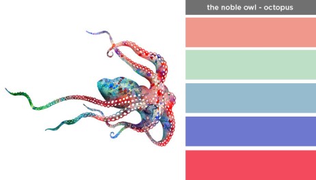 Art Inspired Palette: The Noble Owl-Octopus Art Inspired Palette: The Noble Owl-Octopus