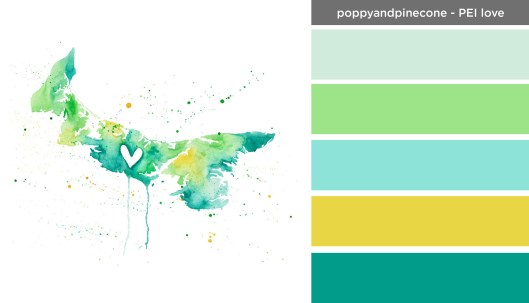 Art Inspired Palette: Poppy and Pinecone-Prince Edward Island Love