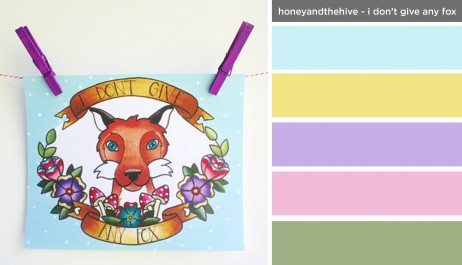 Art Inspired Palette: Honey and the Hive - I Don't Give Any Fox