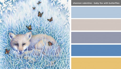 Art Inspired Palette: Shannon Valentine - Baby Fox with Butterflies
