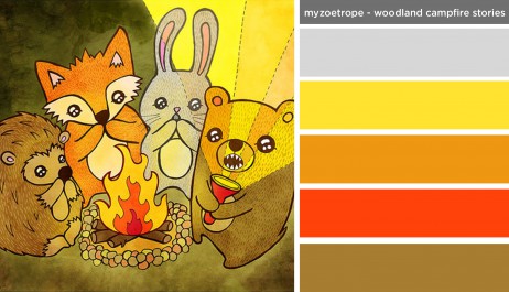 Art Inspired Palette: MyZoetrope-Woodland Campfire Stories