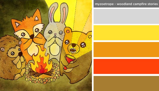 Art Inspired Palette: MyZoetrope-Woodland Campfire Stories