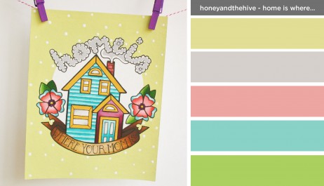 Art Inspired Palette: Honey and the Hive-Home is Where the Hive is