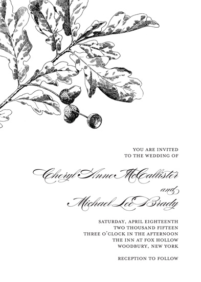 Rustic Leaves - To Have & To Hold Minted Wedding Invitation Challenge