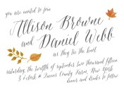 Autumn Whimsy - To Have & To Hold Minted Wedding Invitation Challenge