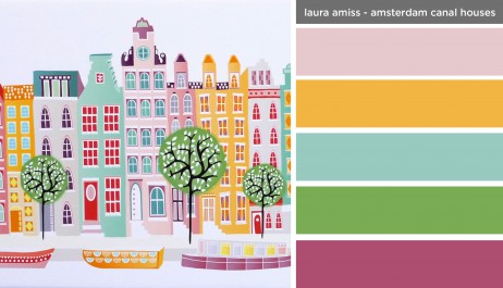 Art Inspired Palette: Laura Amiss-Amsterdam Canal Houses