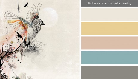 Art Inspired Palette: Liz Kapiloto-Bird Art Drawing