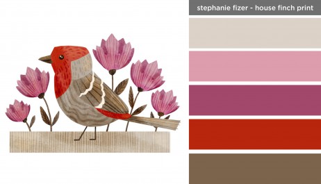 Art Inspired Palette: Stephanie Fizer - House Finch Print
