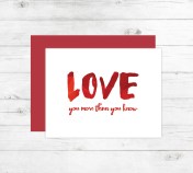 New Cards Up in the Shop - Love You More Than You Know