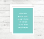 New Cards Up in the Shop - All the Right Things Card