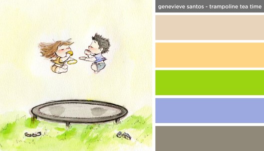 New Art Inspired Palette: Genevieve Santos-Trampoline Tea Time