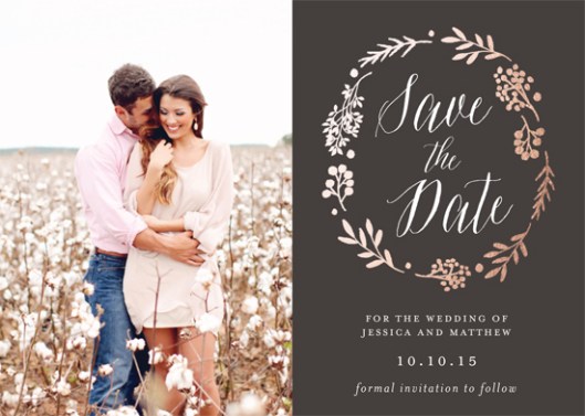 Minted Everlasting Love Save the Date Challenge - Rustic Modern Floral