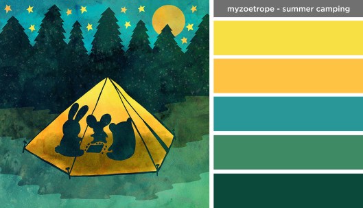 Art Inspired Palette: My Zoetrope-Summer Camping