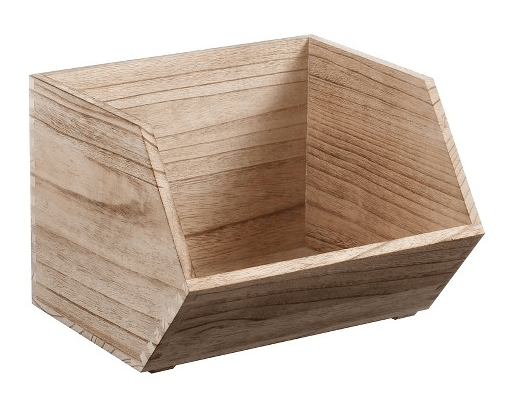 Stackable Wood Bin, Small