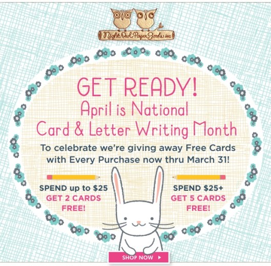 Free Goodies from Night Owl Paper Goods